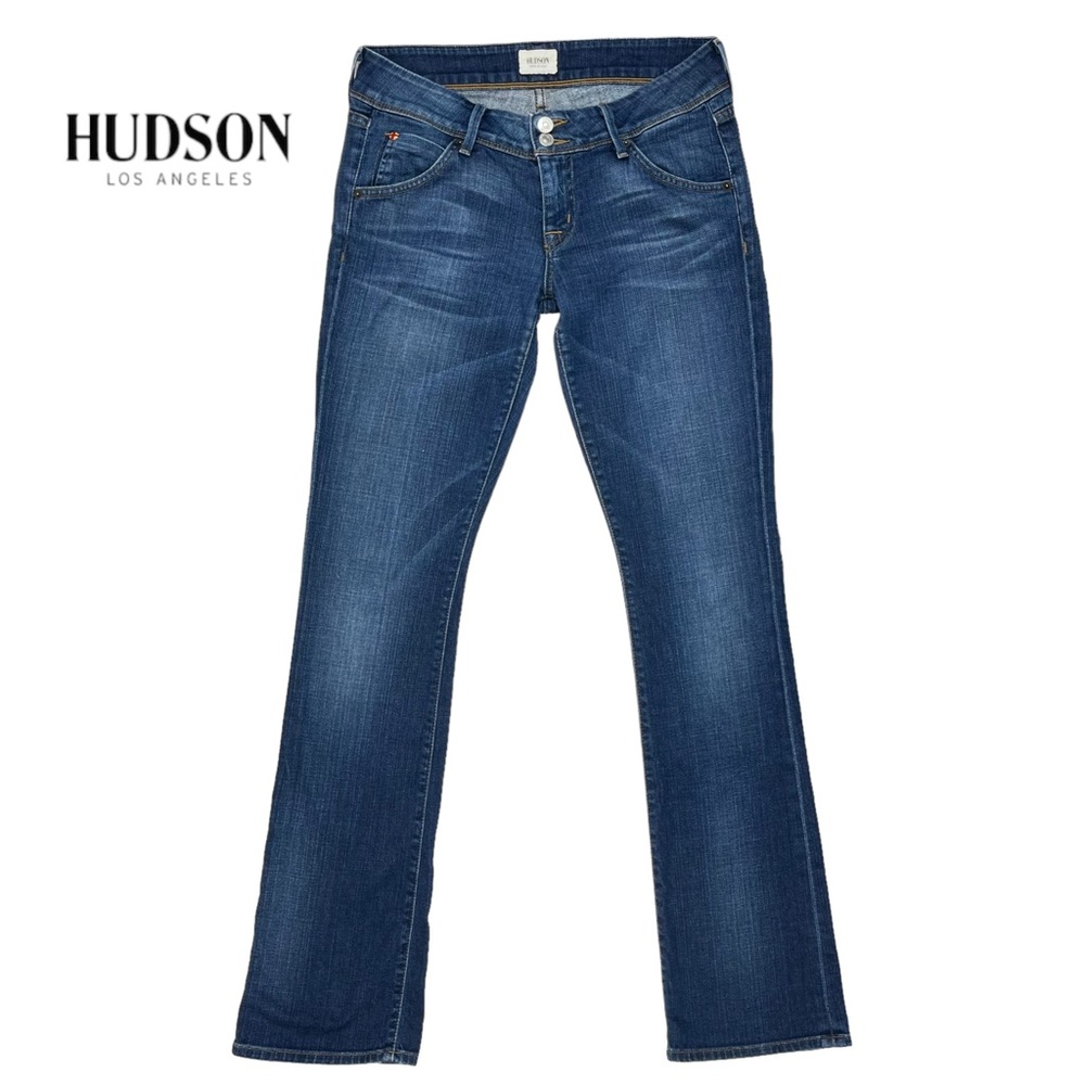 Hudson Women’s 27 Beth Mid-Rise Baby Bootcut Blue Jean Made in‎ USA